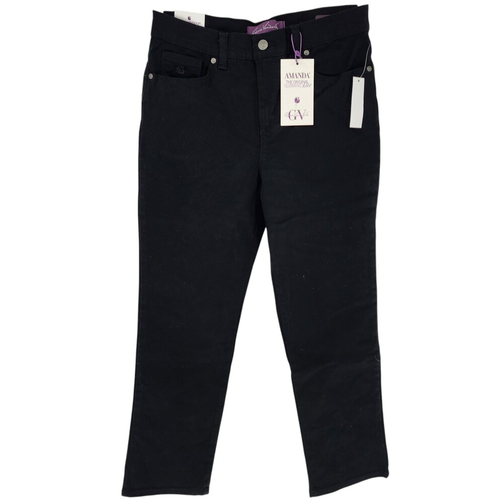 Gloria Vanderbilt Amanda Jeans 8P Short Black Classic Slimming High Rise NWT